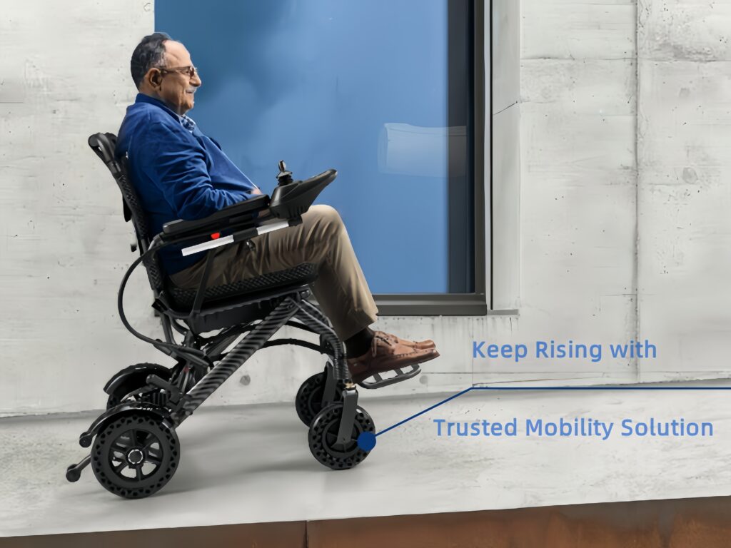 electric wheelchair keep rising