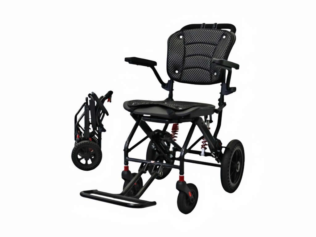 10KG Lightweight Portable Wheelchair, Airplane-Friendly